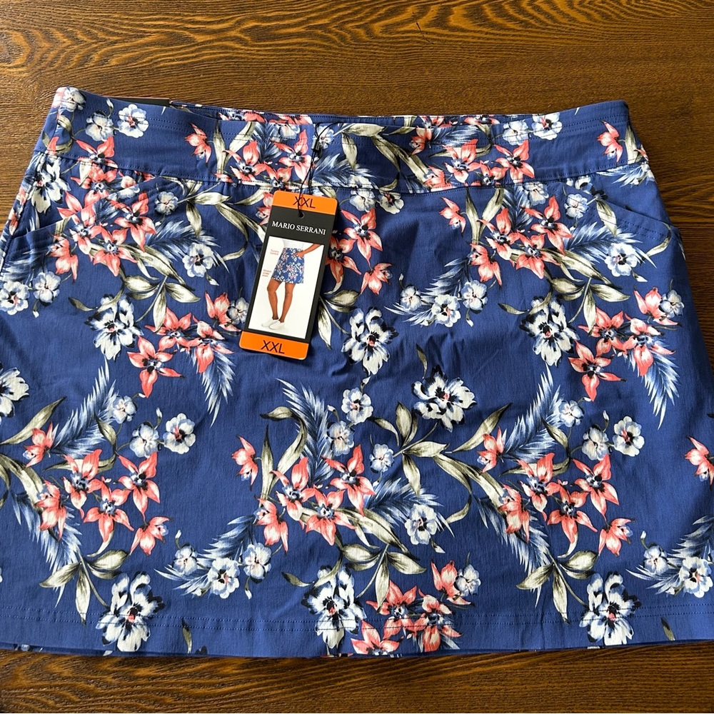 Floral Blue SKORTS XXL